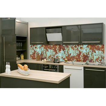 DIMEX ART s. r. o Фототапет за кухня - ръжда върху стар цветен метал 260 x 60 см