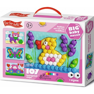 Far Far Land Veľká mozaika pre deti Kačička 107 ks