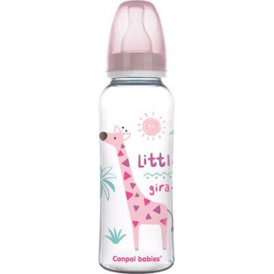 Canpol babies Úzka fľaša PP Africa ružová 250 ml