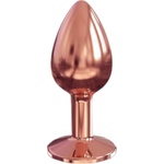 Dorcel Diamond Plug S - алуминиева анална тапа - малка (розово злато) - desirel