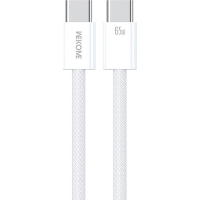 Wekome WDC-21 opletený nabíjecí a datový USB-C na USB-C bílý