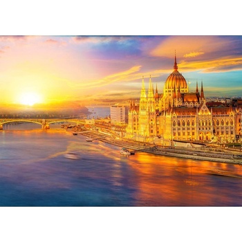 ENJOY Maďarský parlament při západu slunce Budapešť 1000 dielov