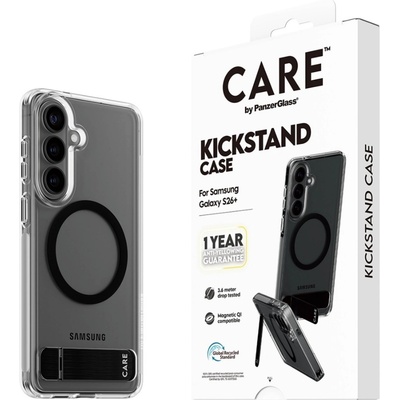 Калъф CARE - Urban Explorer w. Black Kickstand, Galaxy S26 Plus, прозрачен (5715685034091)