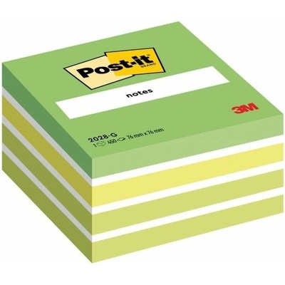POST-IT Bloček kocka Post-it 76x76 zelená (MM202822)