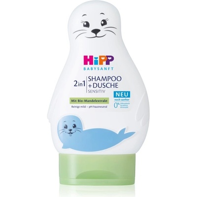 Hipp Babysanft Sensitive dětský šampon na tělo a vlasy Seal 200 ml