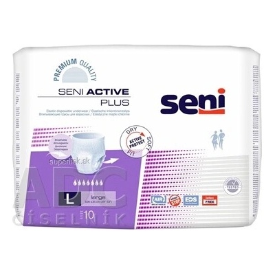Seni ACTIVE PLUS Large navliekacie nohavičky (pás 100-135 cm, savosť 2000 ml) 1x10 ks