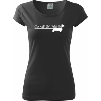 Jazvečík Game of bones Pure dámske tričko Čierna