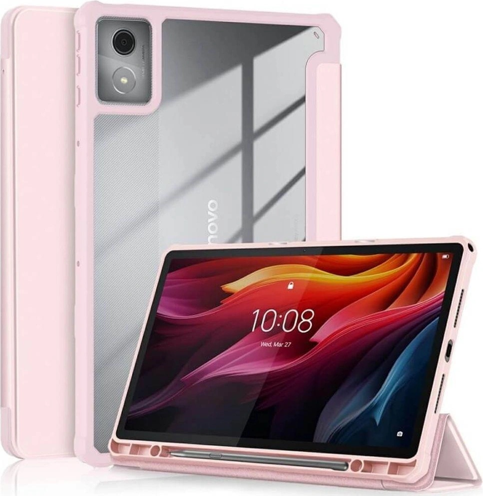 GKK Калъф за Lenovo Tab K11 Plus 11.5", Rugged Hybrid Pen Case, Розов (5966020075013)