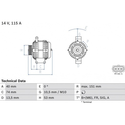Alternátor BOSCH 0 986 049 460