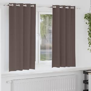 Pure Line Home Плътни завеси в цвят шоколад с метални халки, 2 бр. , 140 x 175 см