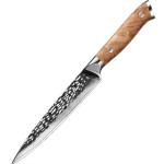 HARAHU Дамаски кухненски нож ZA-37477 - Utility / Кафяв KP37477