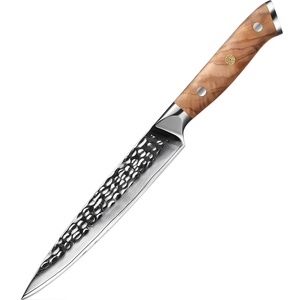 HARAHU Дамаски кухненски нож ZA-37477 - Utility / Кафяв KP37477