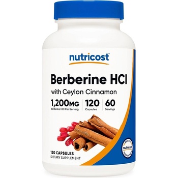 Nutricost Berberine HCl With Ceylon Cinnamon, 120 Capsules