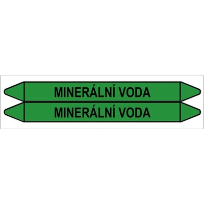 Značení potrubí, minerální voda,2 ks, 450 × 52 mm PZ 009251