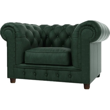Ropez Тъмнозелено кадифено кресло Cambridge - Ropez (Cambridge Fotel tk. Riviera 38 nogi brąz)