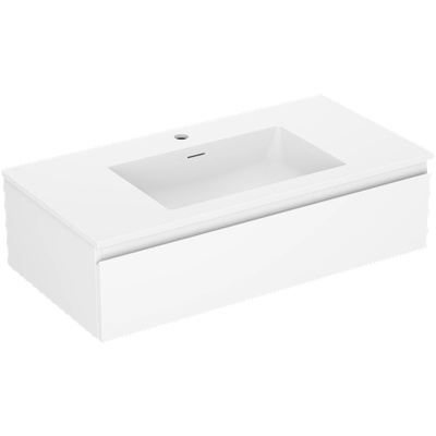 Mexen Orio шкаф за баня 90 см с мивка Otis, 1 чекмедже, бял мат - 91A10-09023-1-BF01-W18M01 (91A10-09023-1-BF01-W18M01)