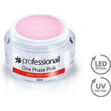 Professionail LED UV Gél jednofázový číro ružový 30 ml