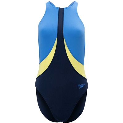 Speedo Цял бански womens colourblock highneck crossback