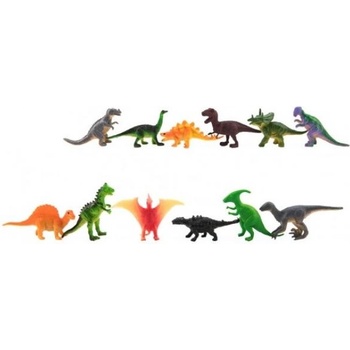 Teddies Мини пластмасови динозаври животни 6-7см 12бр в торбичка