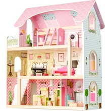 Eco Toys Drevený domček pre bábiky rozprávková rezidencia 71 cm