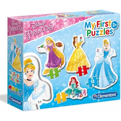 Clementoni Moje první Disney princezny 4v1 3,6,9,12 dílků