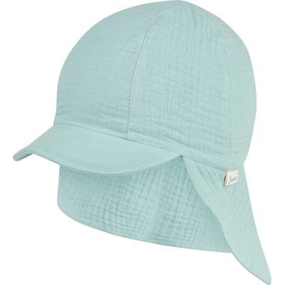 Sterntaler Детска шапка с козирка Sterntaler Kids' Peaked Cap with Neck Flap Muslin Cap - Helltürkis - размер 51 cm (904-3661-0613)