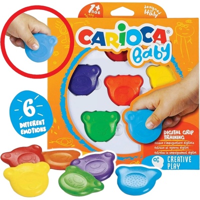 Carioca voskové pastelky medvídky 6 ks