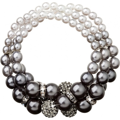 Pavona perlový šedý s krystaly Swarovski 33064.3