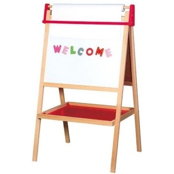 Lelin - Дървена двустранна магнитна дъска за писане с руло хартия (L30013)