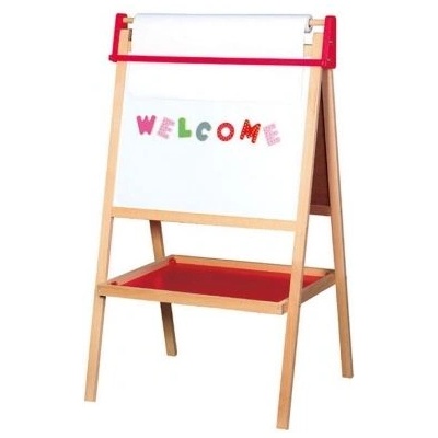 Lelin - Дървена двустранна магнитна дъска за писане с руло хартия (L30013)