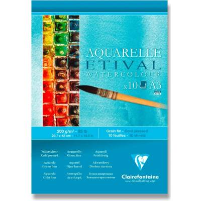 Clairefontaine Etival Cold Pressed - akvarelový blok - A3, 10 listů, 200 g