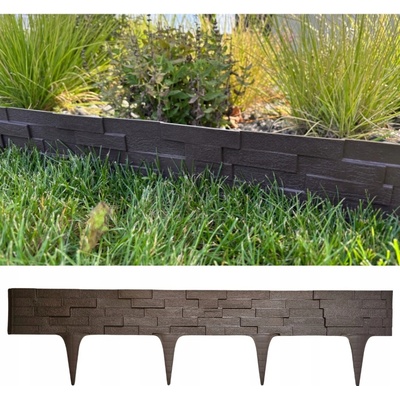 Gardenplast Záhradná palisáda Stone Palisade 9,5 cm / 0,8 m hnedá 1 ks
