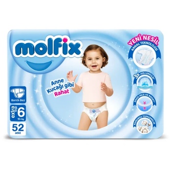 Molfix Бебешки пелени Molfix 6 - 52 броя