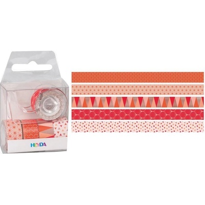Heyda Mini samolep červená 1,2 cm x 3 m 5 ks – Zboží Dáma