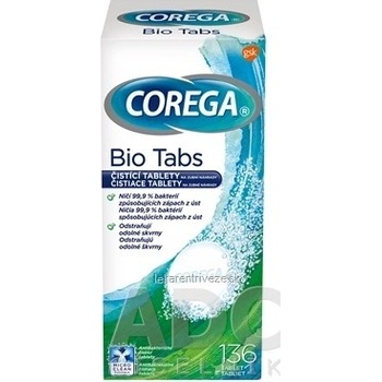 Corega Bio Antibakteriální tablety 136 ks