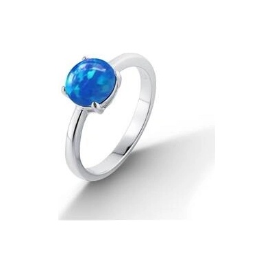 Nubis Stříbrný prsten s modrým opálem NB-5082-56