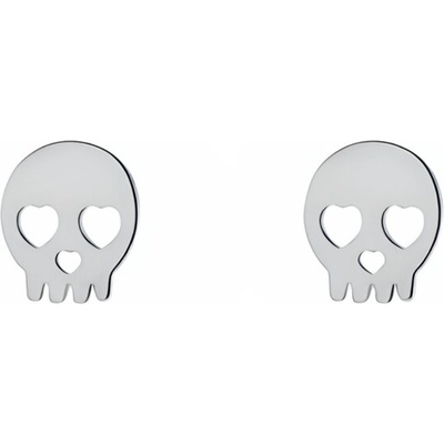 Olivie stříbrné náušnice LEBKA 9375
