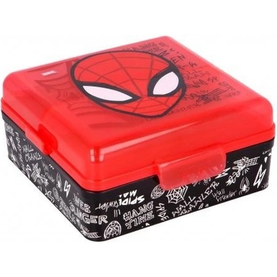 Stor Delený plastový box na desiatu Spiderman 51393