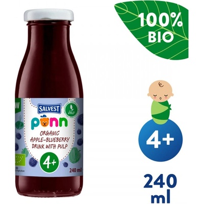 Salvest Ponn BIO Borůvková šťáva s jablkem a dužinou 240 ml