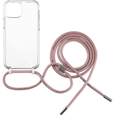 Fixed Pure Neck s ružovou šnúrkou na krk pre Apple iPhone 13 mini FIXPUN-724-PI