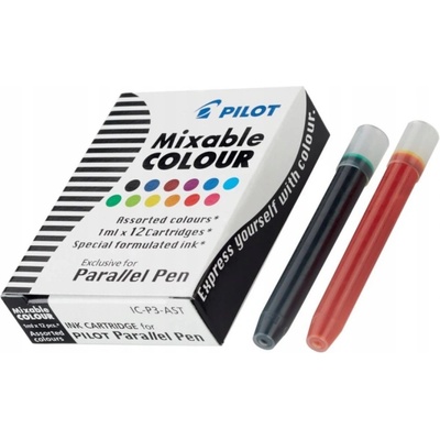 Pilot Bombičky do plniaceho pera Parallel Pen 12 rôznych farieb