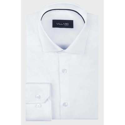Villaro by MMER pánská košile dlouhý rukáv slim fit prodloužená 007DSL