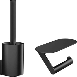 Hansgrohe WallStoris - Комплект аксесоари за тоалетна, черен мат 27969670 (27969670)
