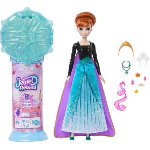 Disney Frozen Кукла с изнeнада Disney Frozen Jewel Reveal - Anna, с аксесоари, 30 cm (JJY37)