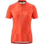 Gonso Дамска фланелка с къс ръкав за колоездене Gonso Women's Adventure Jersey Halfzip Cycling jersey - Fiesta Red - размер 36 (EU) (156-2642-0212)