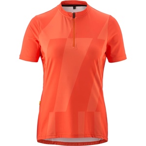 Gonso Дамска фланелка с къс ръкав за колоездене Gonso Women's Adventure Jersey Halfzip Cycling jersey - Fiesta Red - размер 36 (EU) (156-2642-0212)