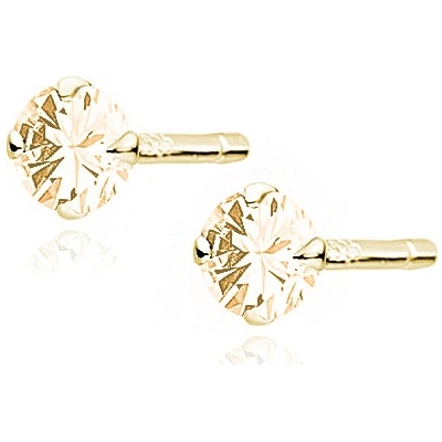 Olivie strieborné náušnice Champagne 7558