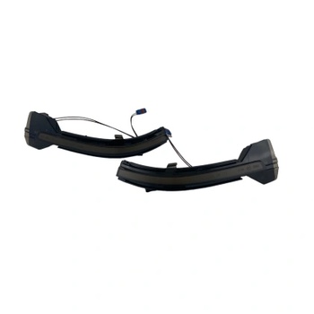 Image 1 of Диодни мигачи за странични огледала за BMW 5 series F10, F11, GT F07, F12, F13 (2020-2017), 7 series F01 (2008-2015) - опушени с бягащ мигач