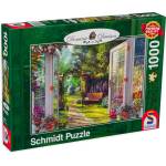 Schmidt Spiele Пъзел Schmidt от 1000 части - Гледка към вълшебната градина, Доминик Дейвисън (59592)