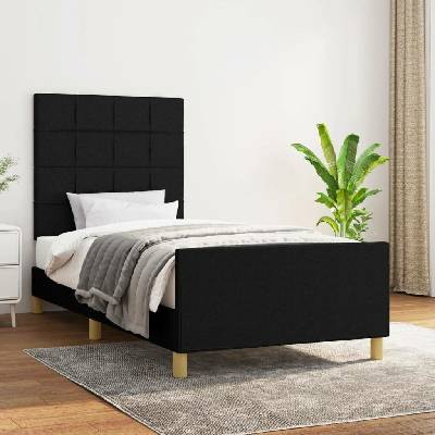 vidaXL 11461.3125035 Rám postele bez matrace černý textil